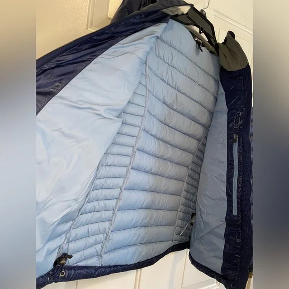 Eastern Mountains Sports EMS Downtek Goose Down Puffer Jacker Size Small Navy - Picture 7 of 7